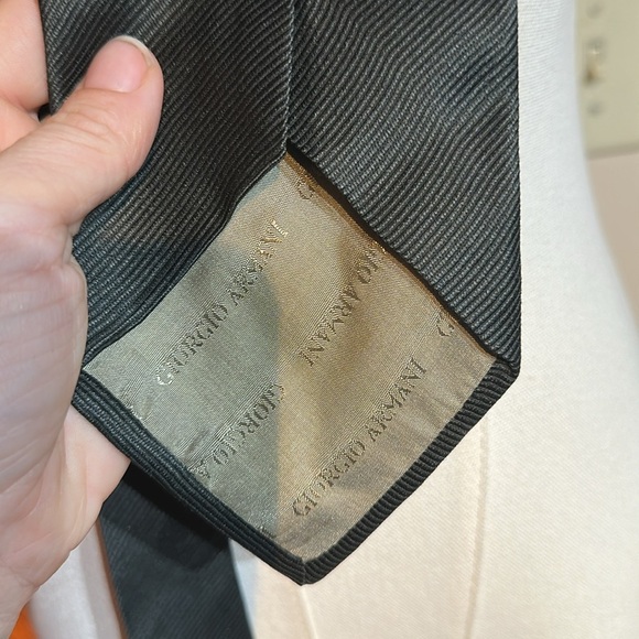 Giorgio Armani cravatte vintage Classic Black Tie - Picture 4 of 4